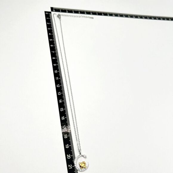 Brand New Silver Rhinestone With Gold Hello Kitty Necklace - Picture 7 of 8